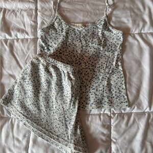 Brandy Melville John Galt Floral Tank Top and Skirt Set